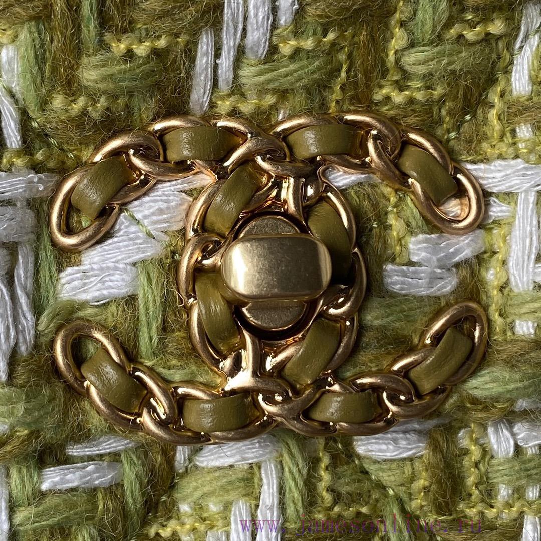 Chanel Bag Chanel Autumn/Winter Collection 19bagPlant grass in seconds 〰️ AS1161 woolen fabr mf9ngdtp - Image 4