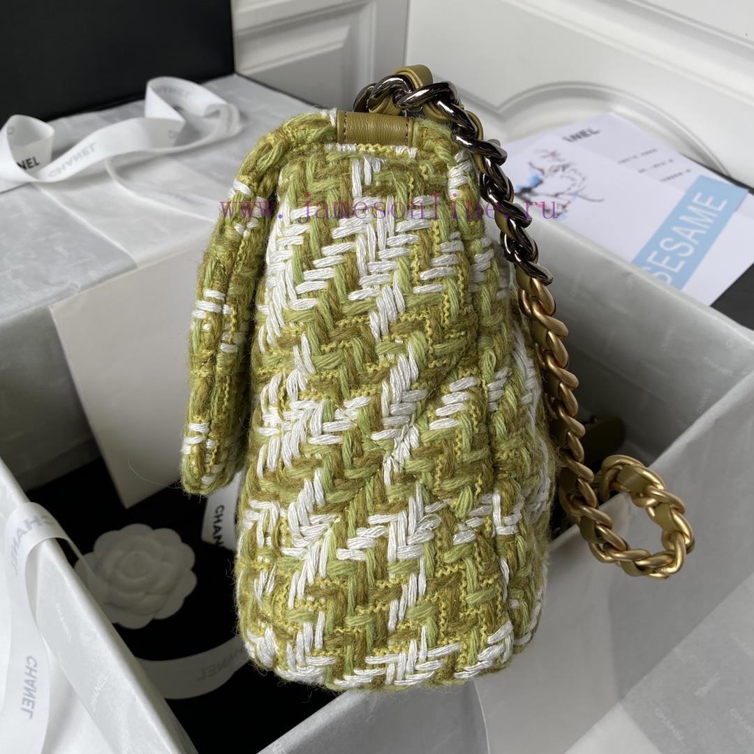 Chanel Bag Chanel Autumn/Winter Collection 19bagPlant grass in seconds 〰️ AS1161 woolen fabr mf9ngdtp - Image 6