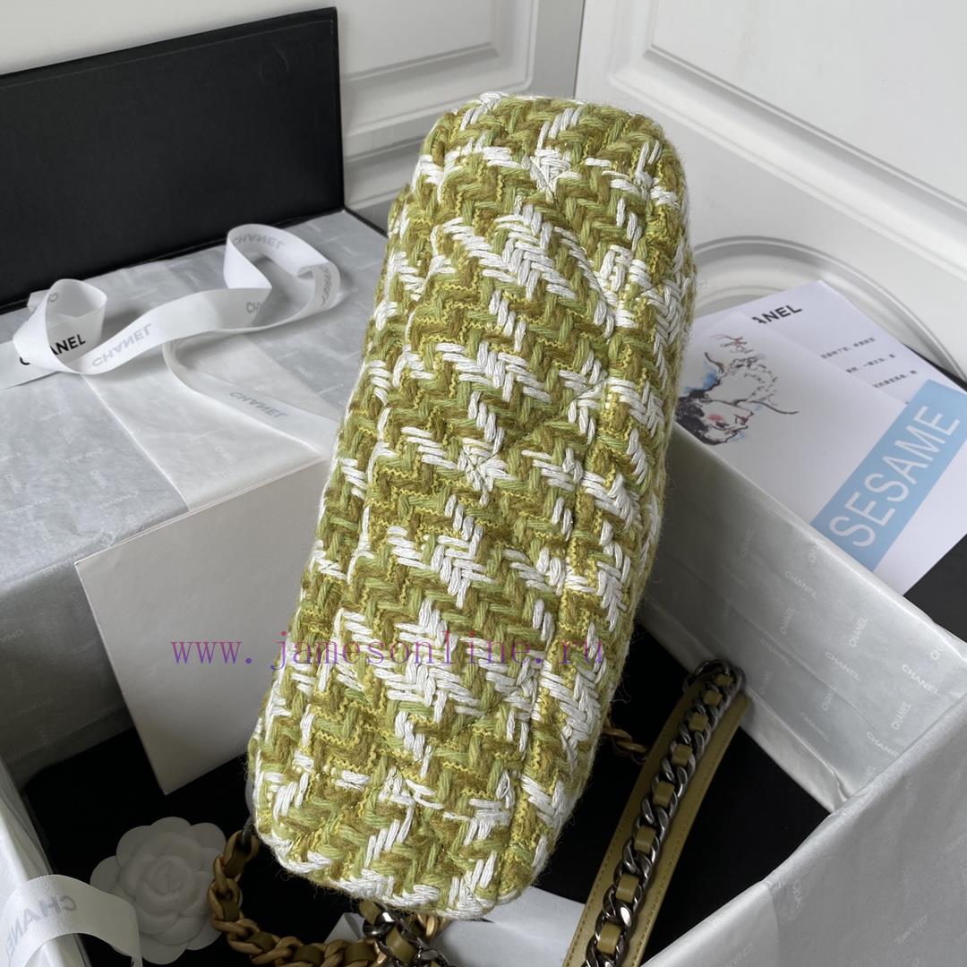Chanel Bag Chanel Autumn/Winter Collection 19bagPlant grass in seconds 〰️ AS1161 woolen fabr mf9ngdtp - Image 7