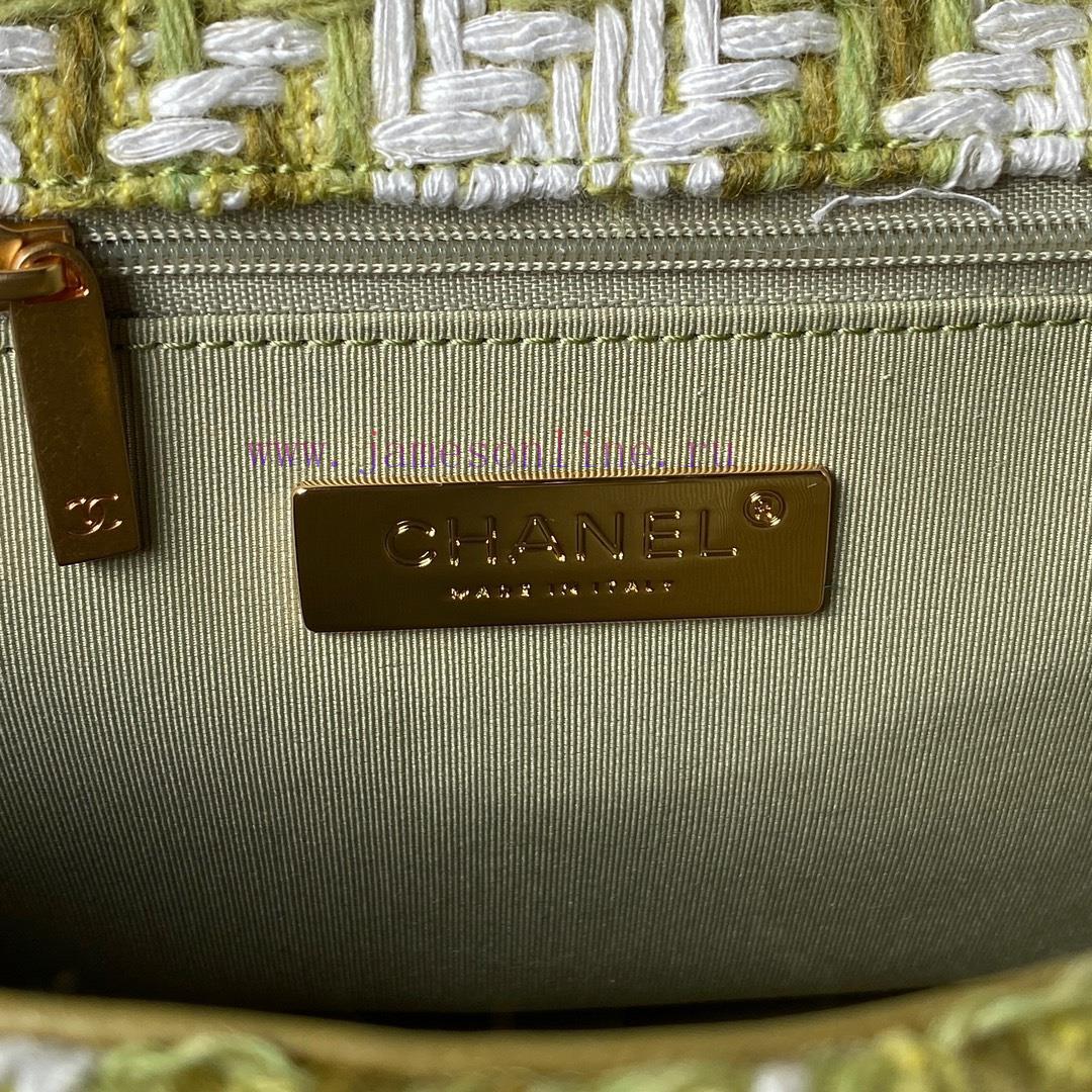 Chanel Bag Chanel Autumn/Winter Collection 19bagPlant grass in seconds 〰️ AS1161 woolen fabr mf9ngdtp - Image 9