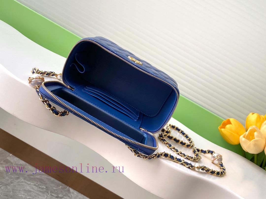 Chanel Bag The 24K pearl makeup bag is super luxurious, made of high-quality sheepskin mater 68ngsbjz - Image 9