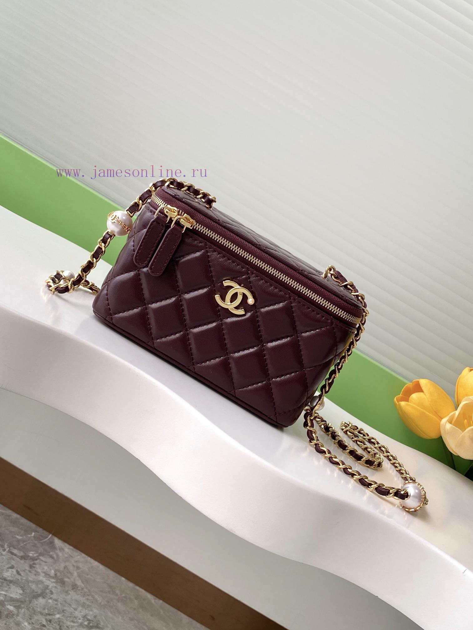 Chanel Bag The 24K pearl makeup bag is super luxurious, made of high-quality sheepskin mater 68ngsbjz - Image 11