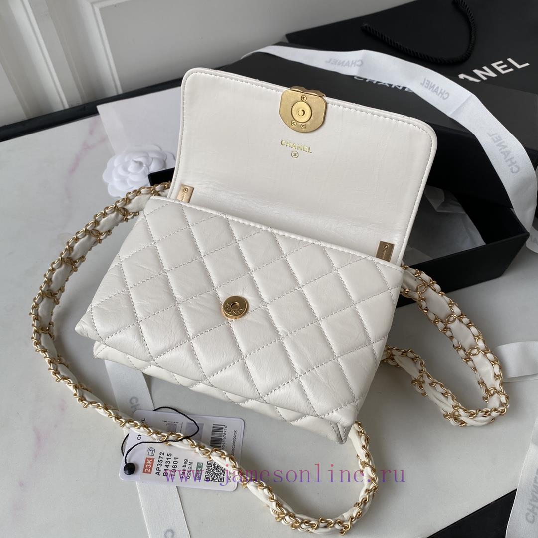 Chanel Bag Chanel️23k. The leather of AS3572 wrinkled cowhide is thickened, and the leather 9jiytvpc - Image 7
