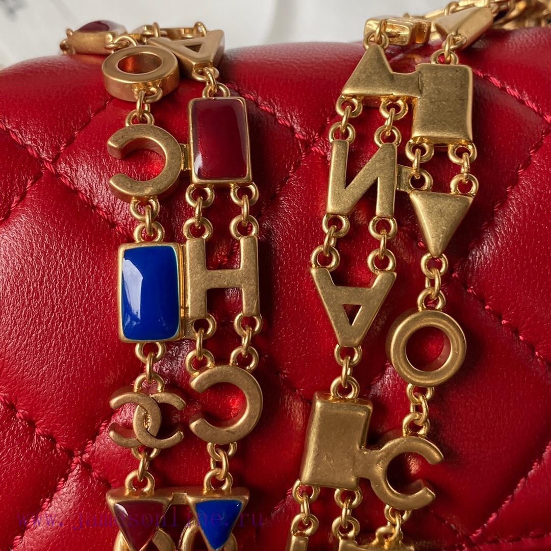 Chanel Bag 𝗖𝗵𝗮𝗻𝗲 1 𝟮𝟮 New | Grass series in stockEnamel with retro chain square fat AS3432AS j8axdckr - Image 5