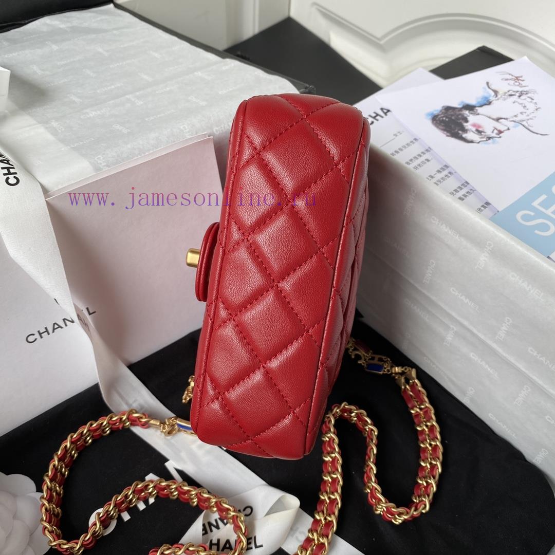 Chanel Bag 𝗖𝗵𝗮𝗻𝗲 1 𝟮𝟮 New | Grass series in stockEnamel with retro chain square fat AS3432AS j8axdckr - Image 7
