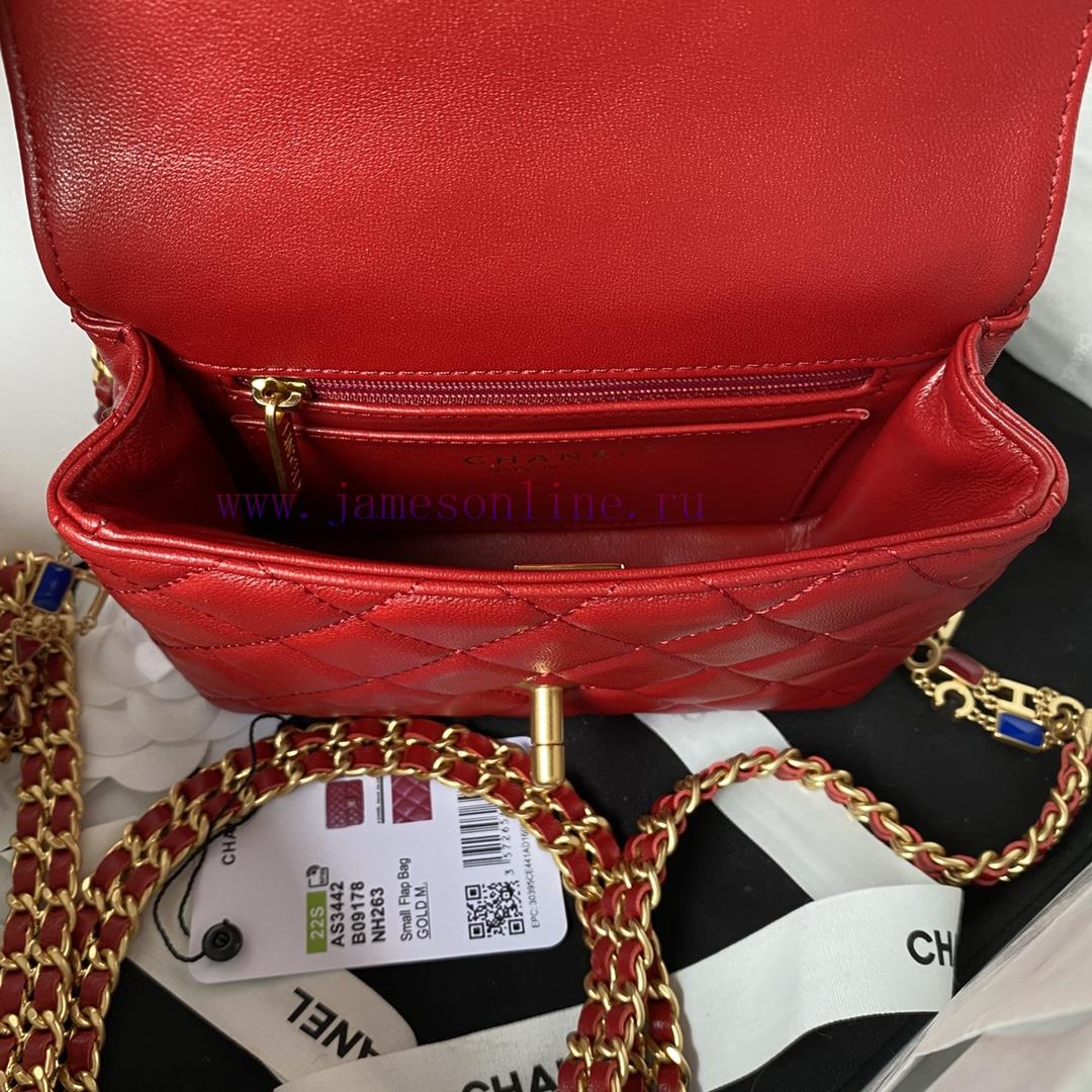 Chanel Bag 𝗖𝗵𝗮𝗻𝗲 1 𝟮𝟮 New | Grass series in stockEnamel with retro chain square fat AS3432AS j8axdckr - Image 8