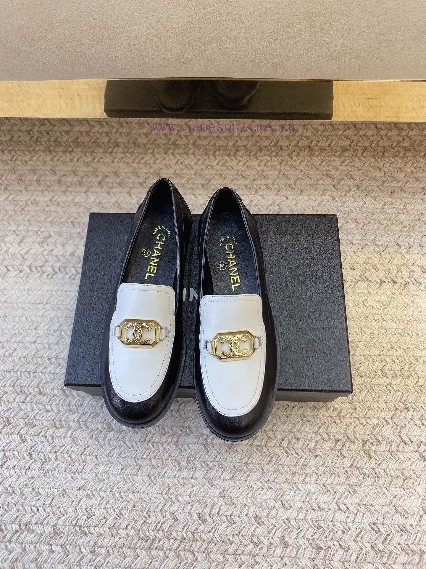 Chanel SS23 new loafer series double C-button flat bottomed loafersOriginal Last Set, Top Qut2d20mrz
