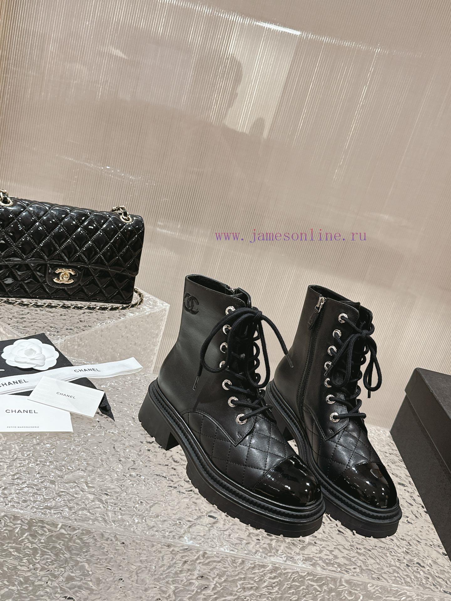 Spot sale𝐂𝐡 * 𝐧𝐞𝐥 23 Top selling productAuthentic gradeEmbroidered thick soled short boots wmx98aasa - Image 4