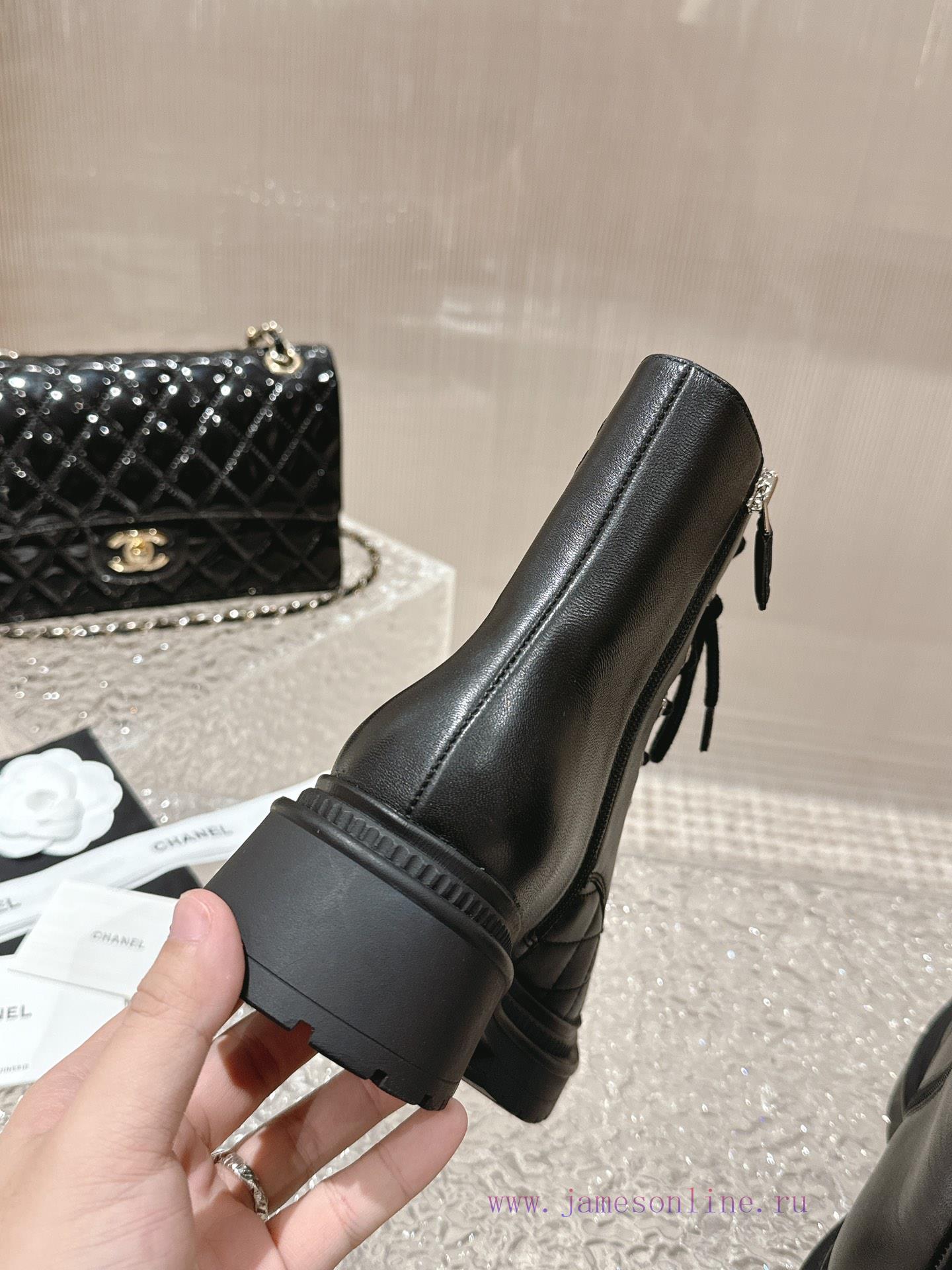 Spot sale𝐂𝐡 * 𝐧𝐞𝐥 23 Top selling productAuthentic gradeEmbroidered thick soled short boots wmx98aasa - Image 9