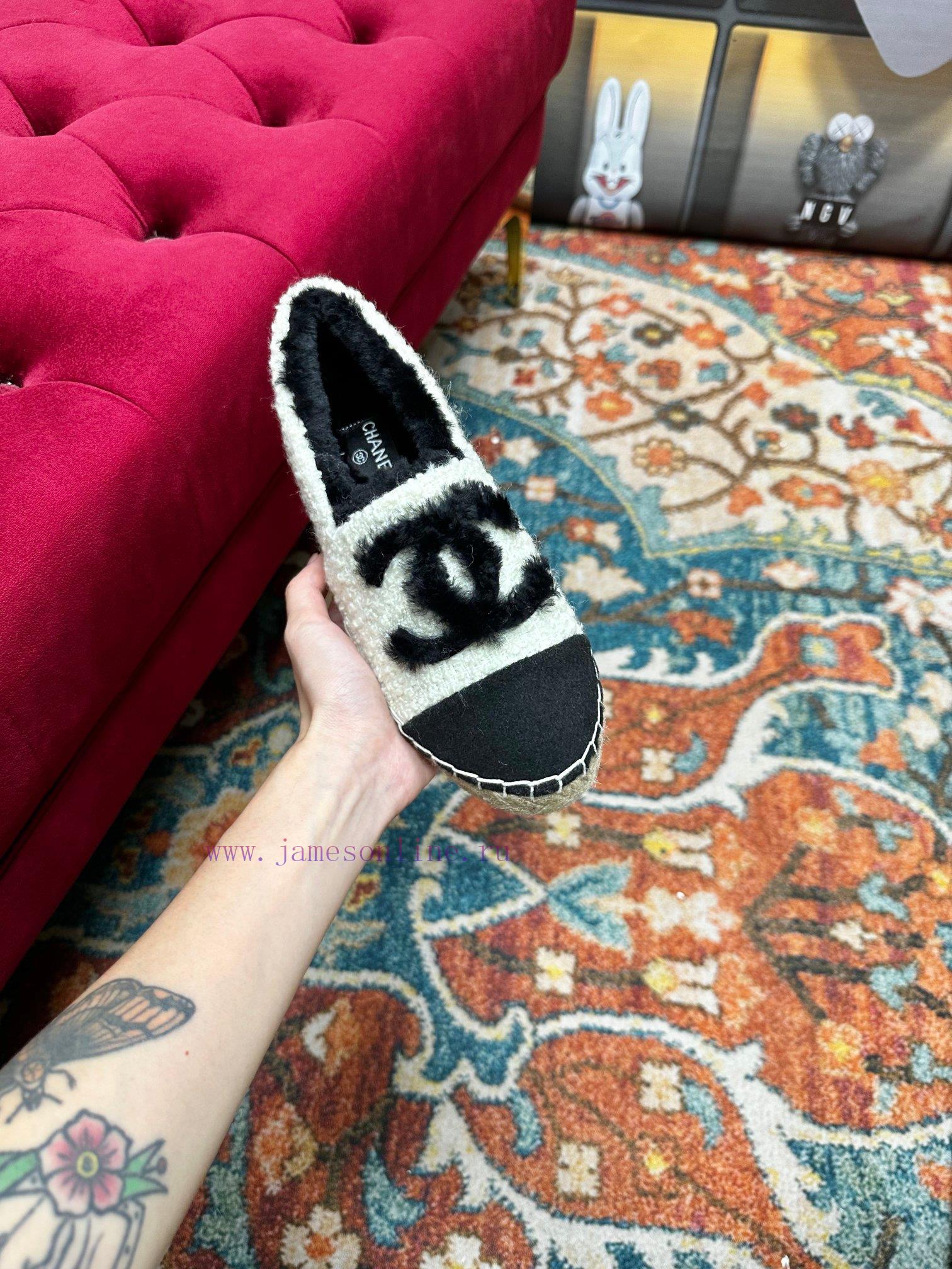 ️ CHANEL 2023 Autumn/Winter New Fisherman's Shoes Top End Inner Footrests Made of Original sijrovtg - Image 3