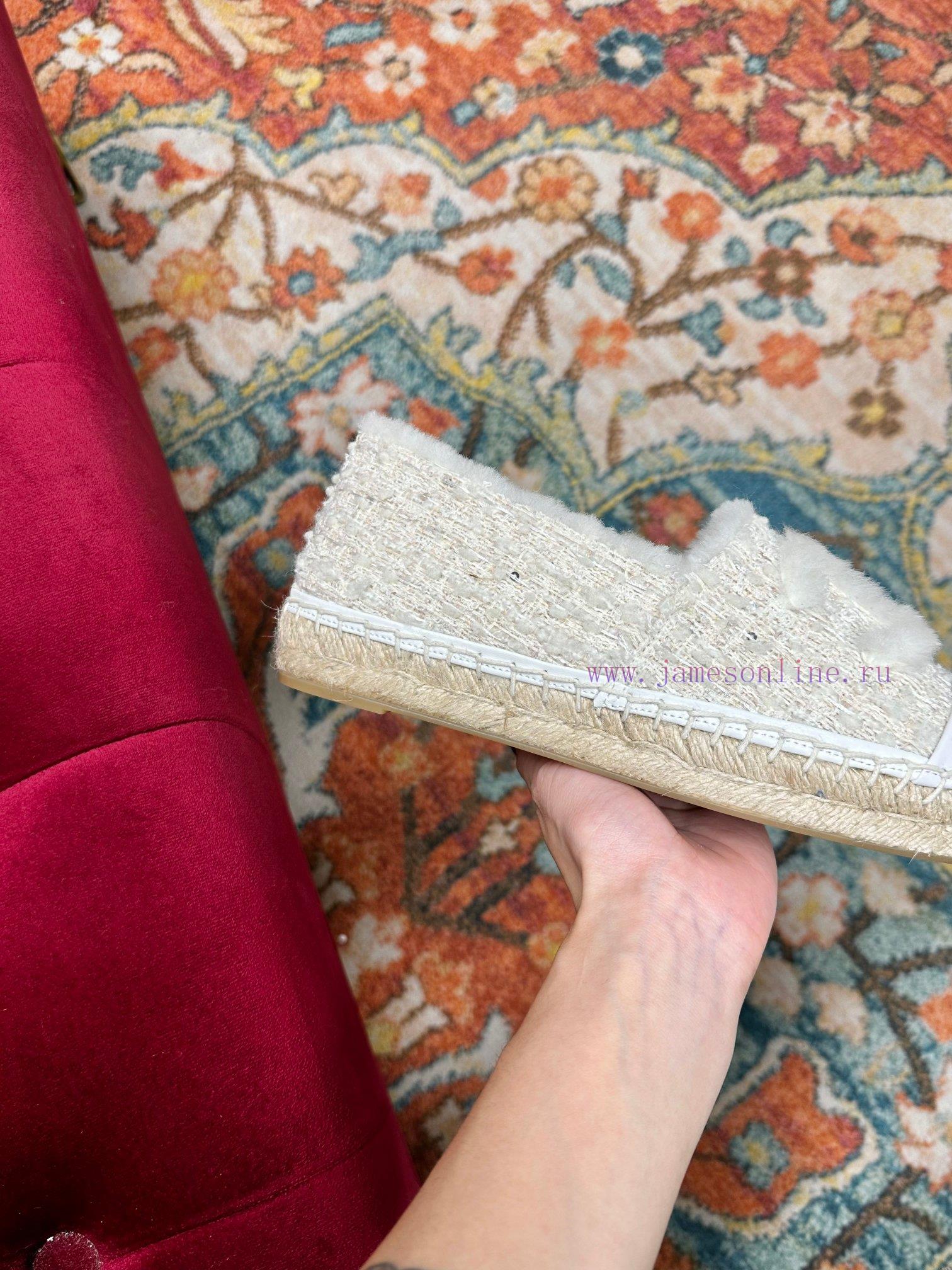 ️ CHANEL 2023 Autumn/Winter New Fisherman's Shoes Top End Inner Footrests Made of Original adj37qch - Image 7