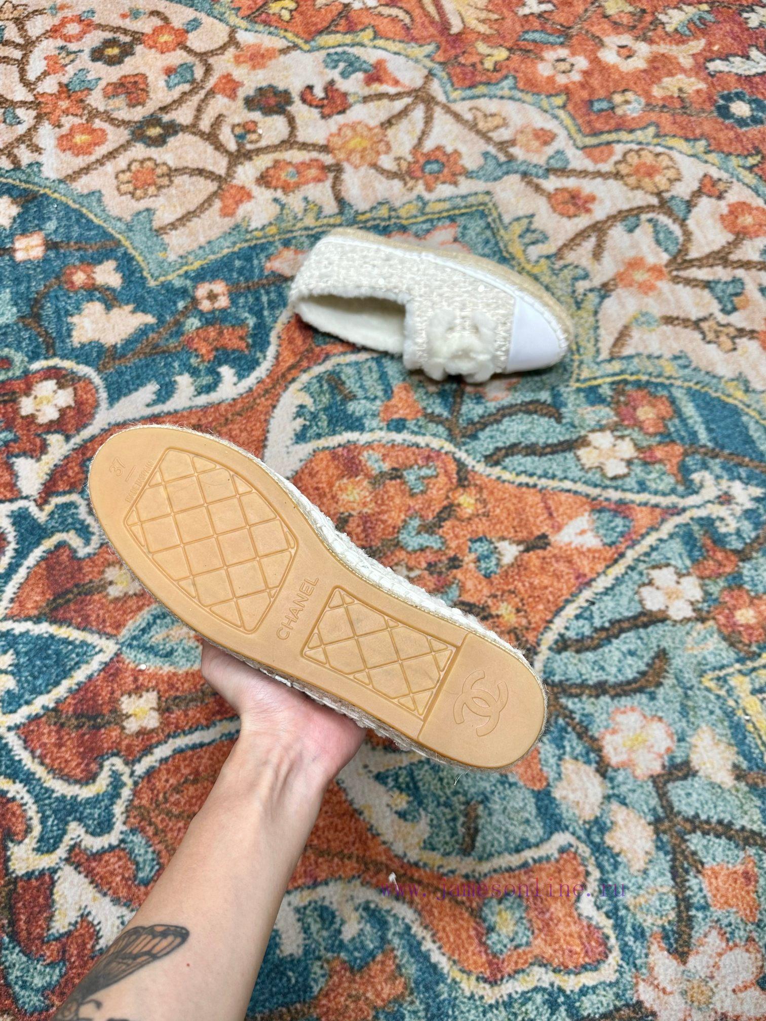 ️ CHANEL 2023 Autumn/Winter New Fisherman's Shoes Top End Inner Footrests Made of Original adj37qch - Image 10