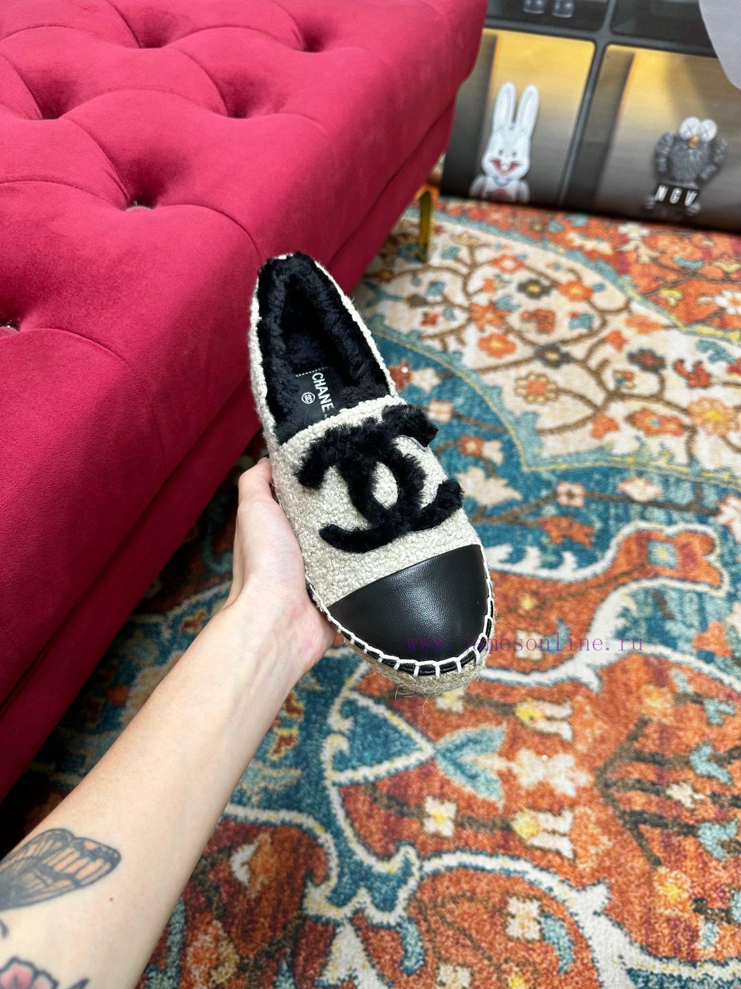 ️ CHANEL 2023 Autumn/Winter New Fisherman's Shoes Top End Inner Footrests Made of Original 4uc7et0u - Image 3