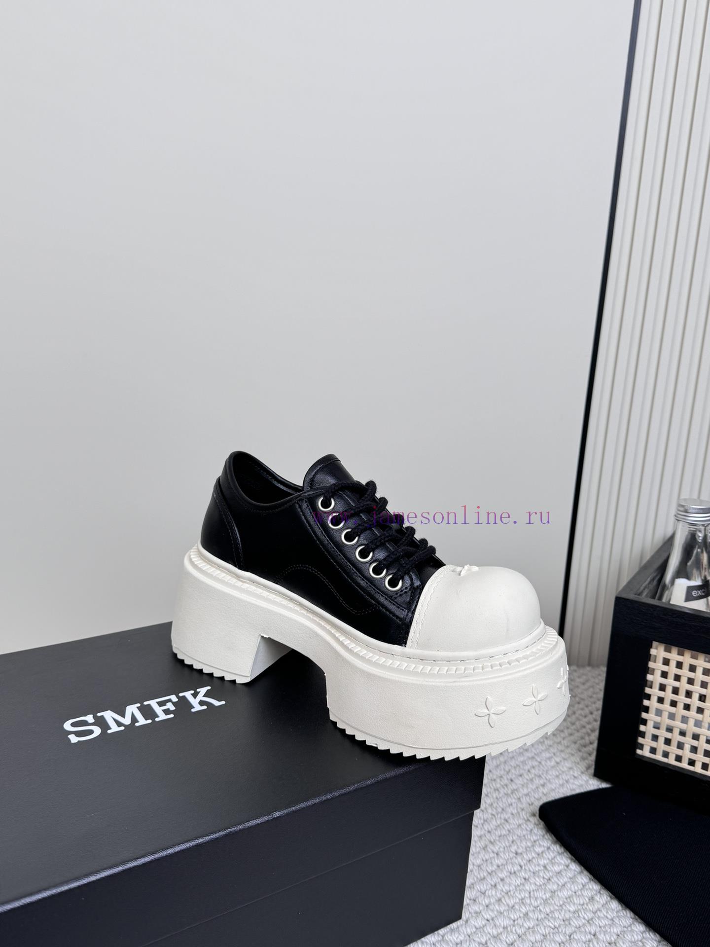 SMFK China-Chic Tide's latest popular cross flower big head thick soled derby shoesVersatileh8z2tc4t - Image 7