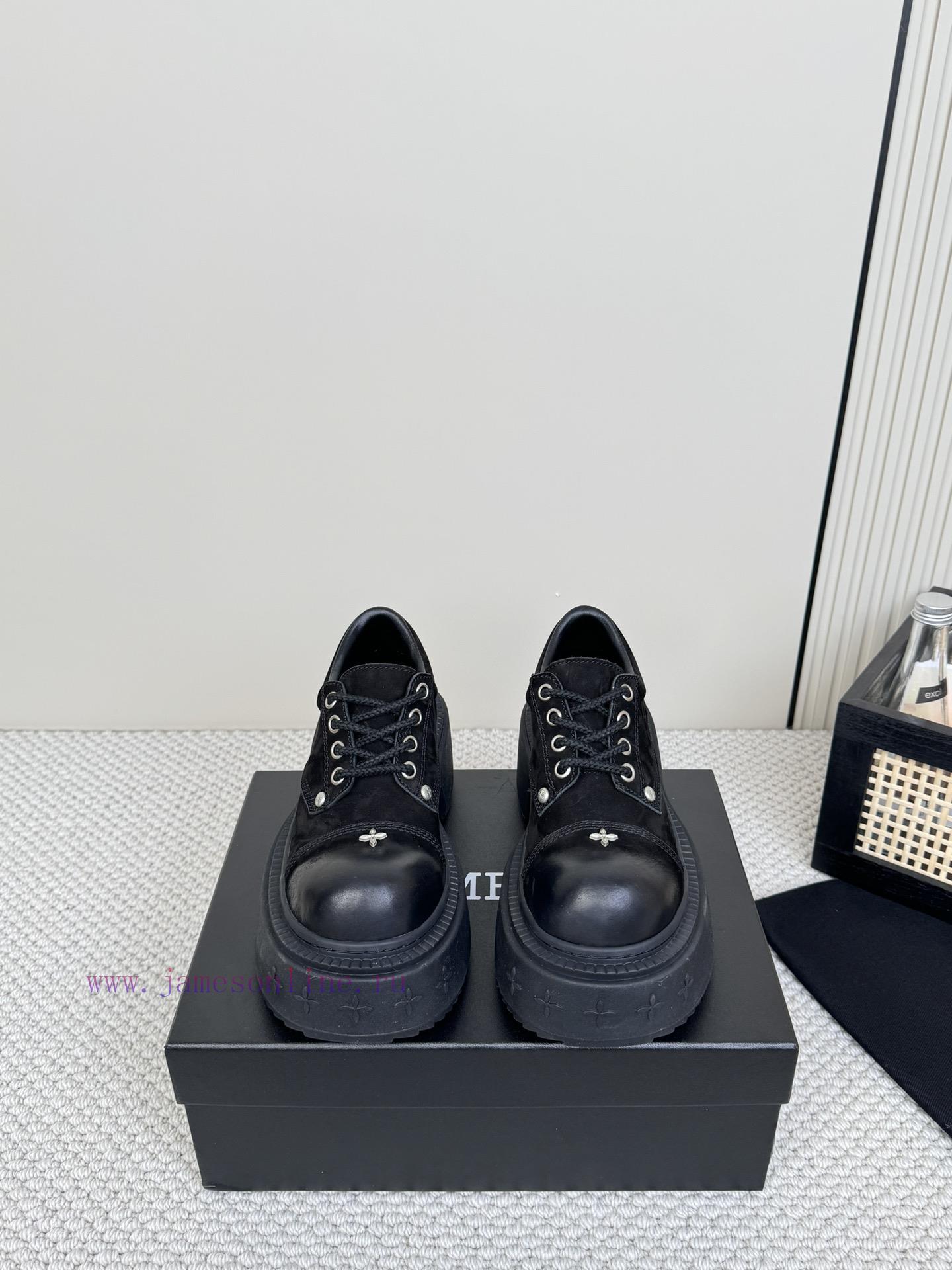 SMFK China-Chic Tide's latest popular cross flower big head thick soled derby shoesVersatile3o1c64r3