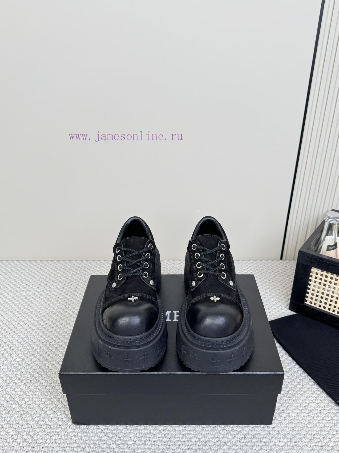 SMFK China-Chic Tide's latest popular cross flower big head thick soled derby shoesVersatile3o1c64r3 - Image 2
