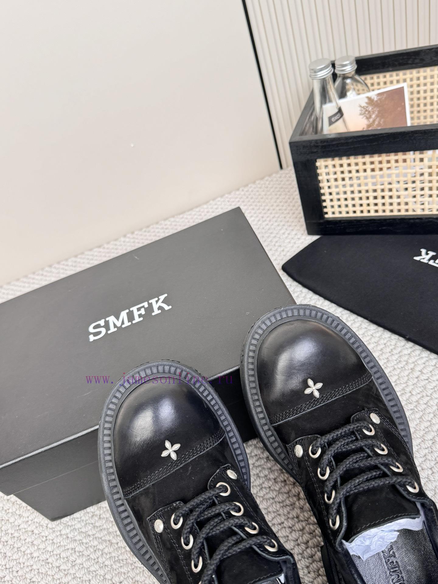SMFK China-Chic Tide's latest popular cross flower big head thick soled derby shoesVersatile3o1c64r3 - Image 8