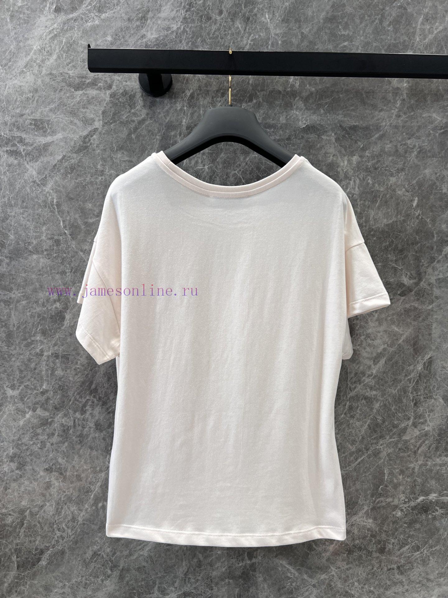 ZT61076 Dior 25Ss Spring/Summer New Letter Embroidered Round Neck Flying Sleeve T-shirt | Made 3vd310as - Image 3