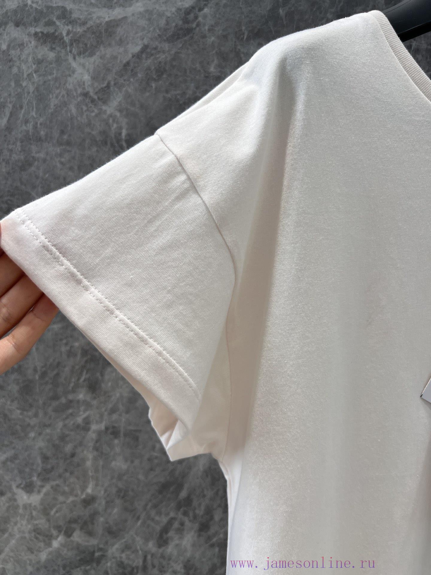 ZT61076 Dior 25Ss Spring/Summer New Letter Embroidered Round Neck Flying Sleeve T-shirt | Made 3vd310as - Image 7
