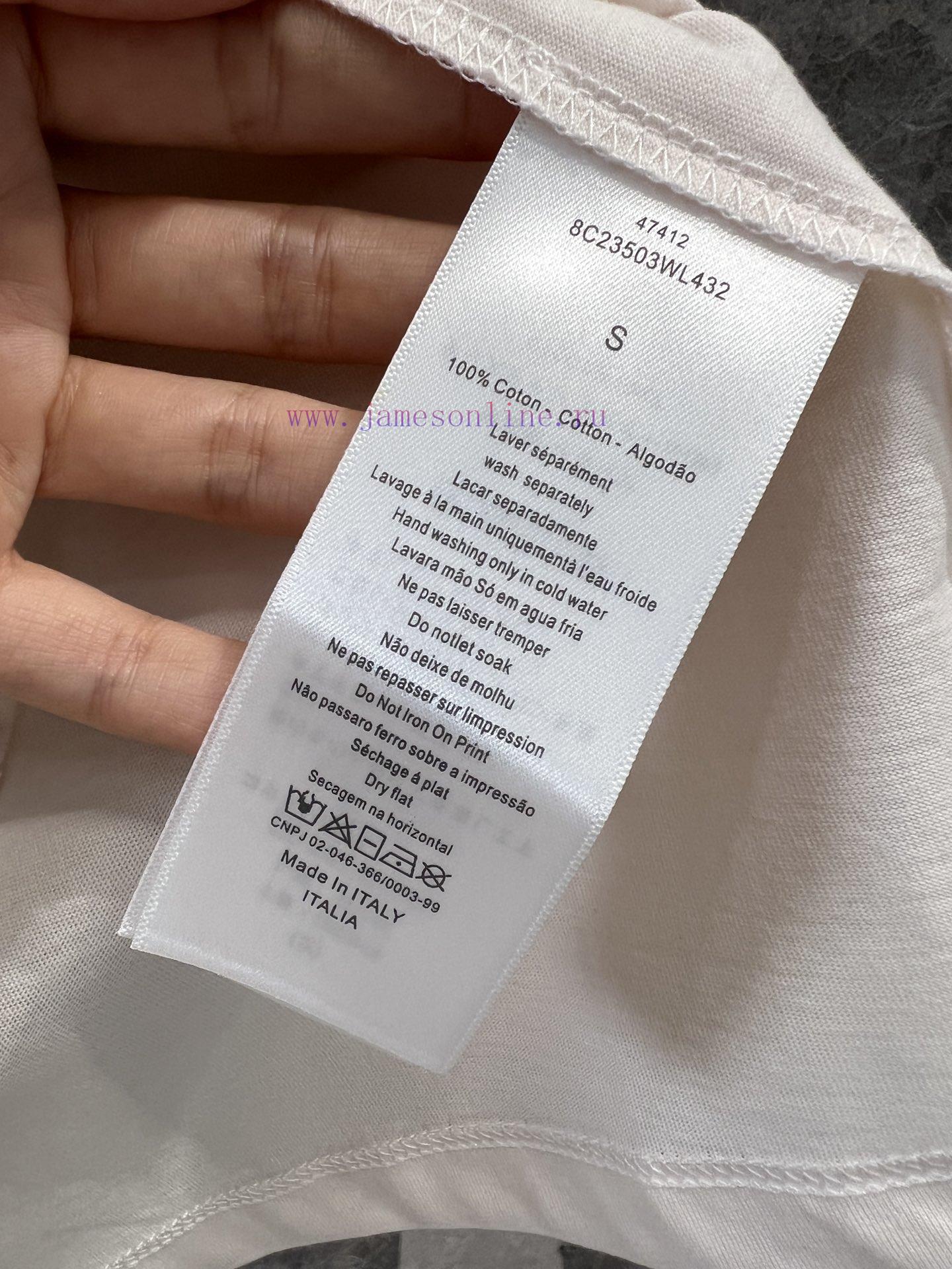 ZT61076 Dior 25Ss Spring/Summer New Letter Embroidered Round Neck Flying Sleeve T-shirt | Made 3vd310as - Image 10