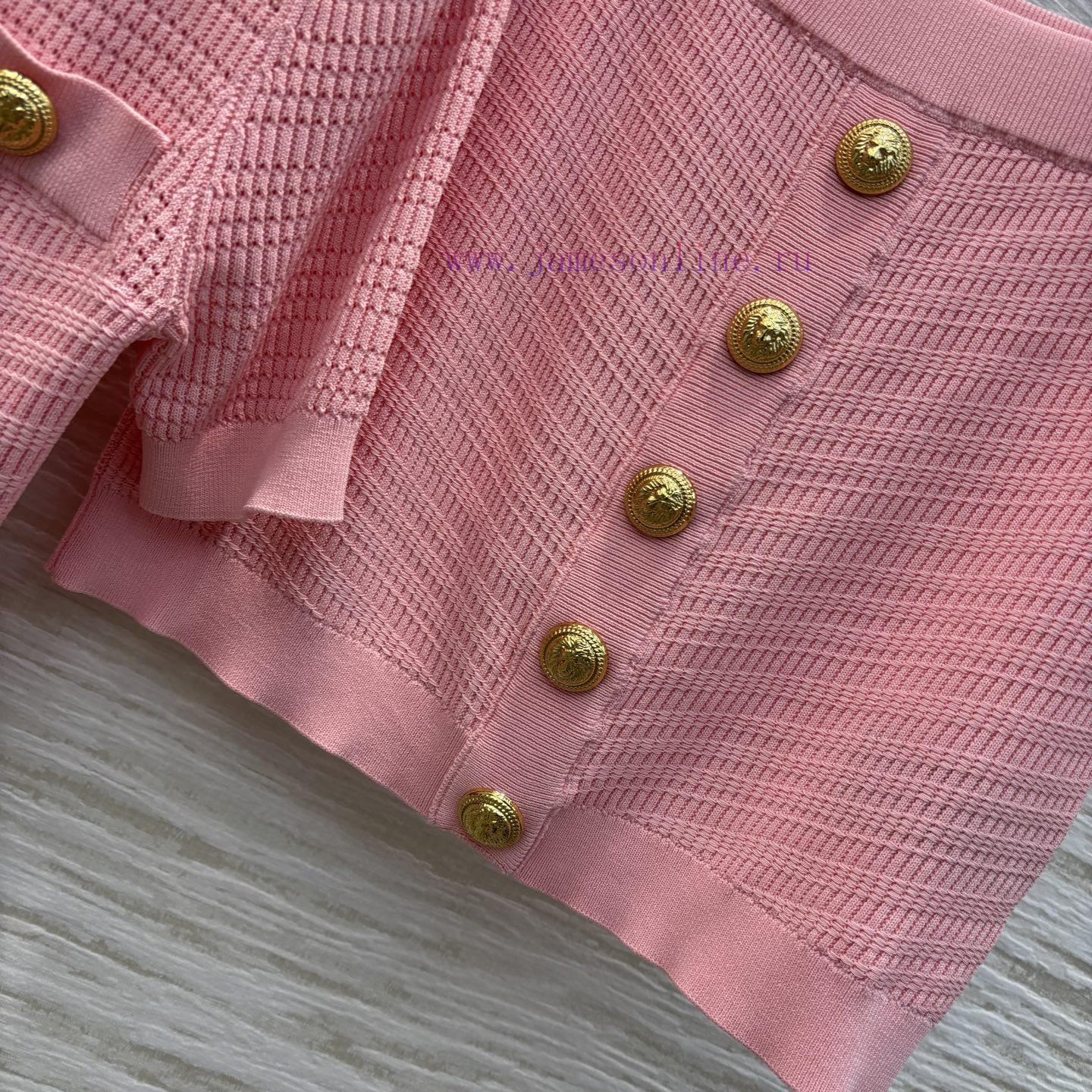 CT77523 Balman 25 Spring/Summer Slim Fit V-neck Knitted Set V-neck Short Sleeve Cardigan+Arm Hu ce2byxlb - Image 8
