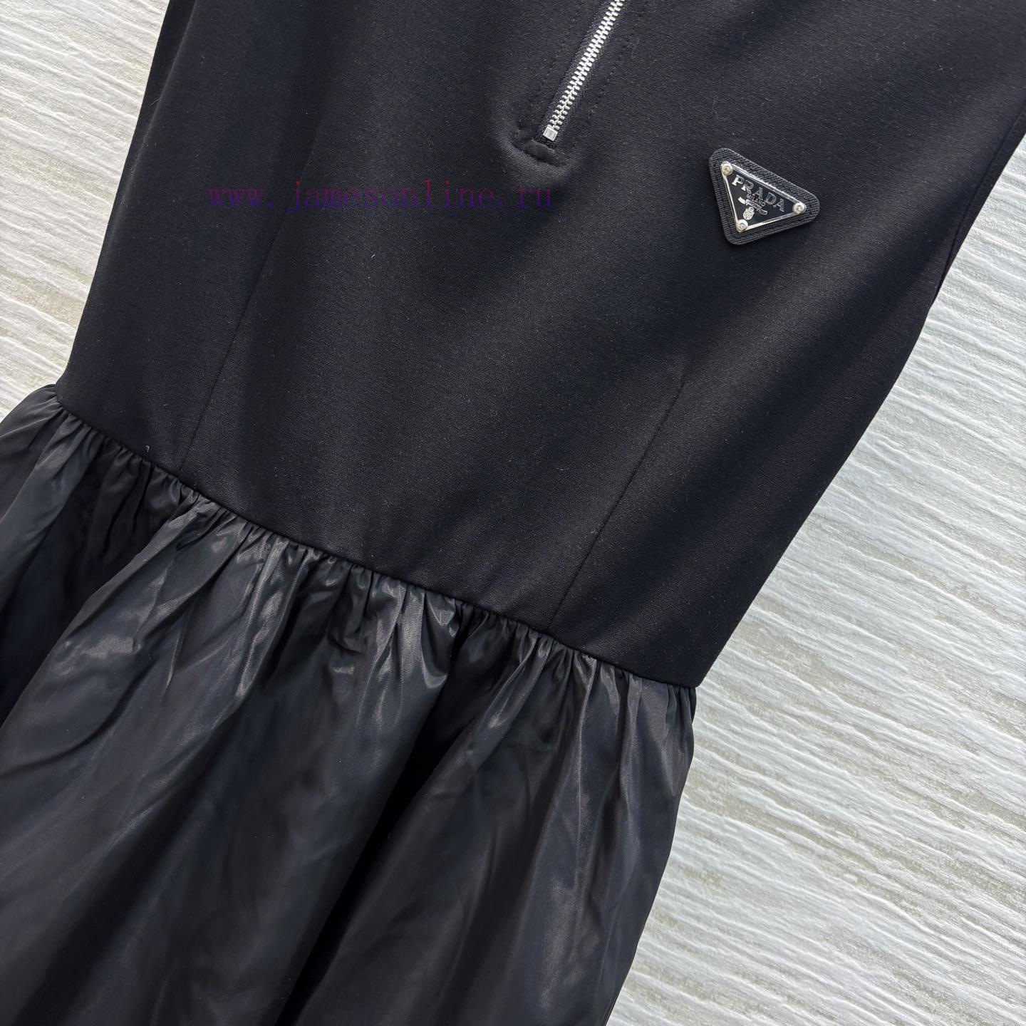 CL77529 Prada 25 Spring/Summer Triangular Sports Tank Top Splicing Dress Long Skirt A Tank Top zv6meg01 - Image 7