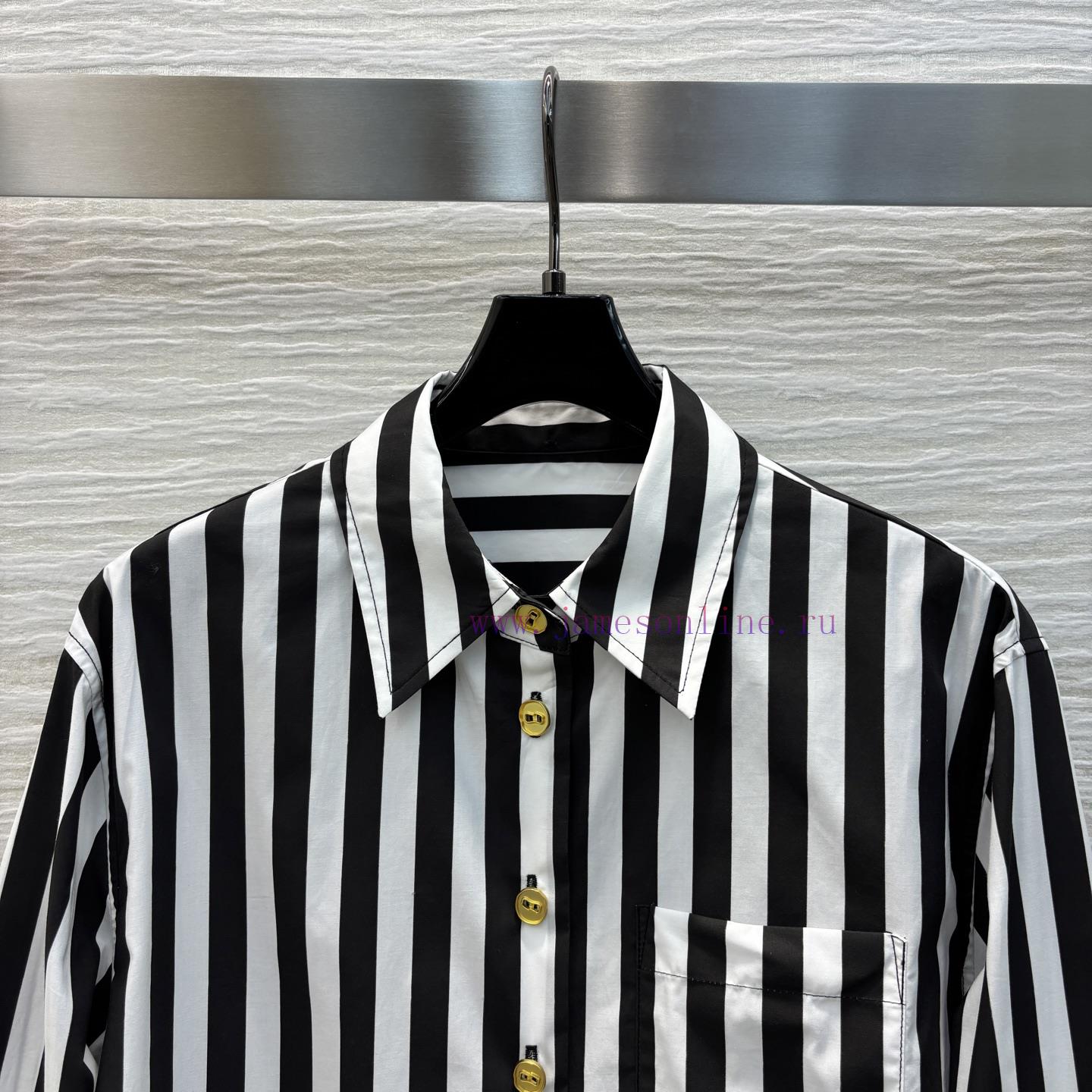 CC77533 ScHermes 25 Early Spring New Item Metal Buckle Decorative Striped Shirt Woven Striped C 30ewo8nn - Image 3