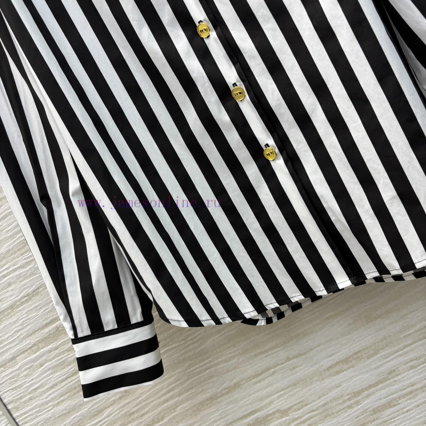CC77533 ScHermes 25 Early Spring New Item Metal Buckle Decorative Striped Shirt Woven Striped C 30ewo8nn - Image 7
