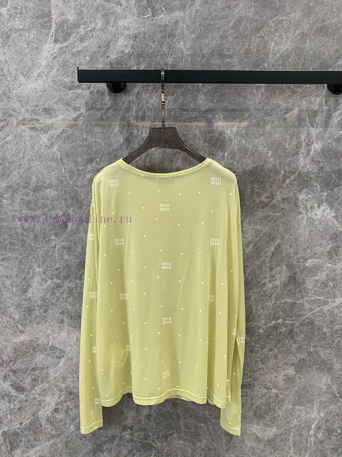 ZT57318 Miumi * 24SS Spring/Summer New Product Lightweight Logo Wave Dot Printed Sunscreen Base vsot1exe - Image 3