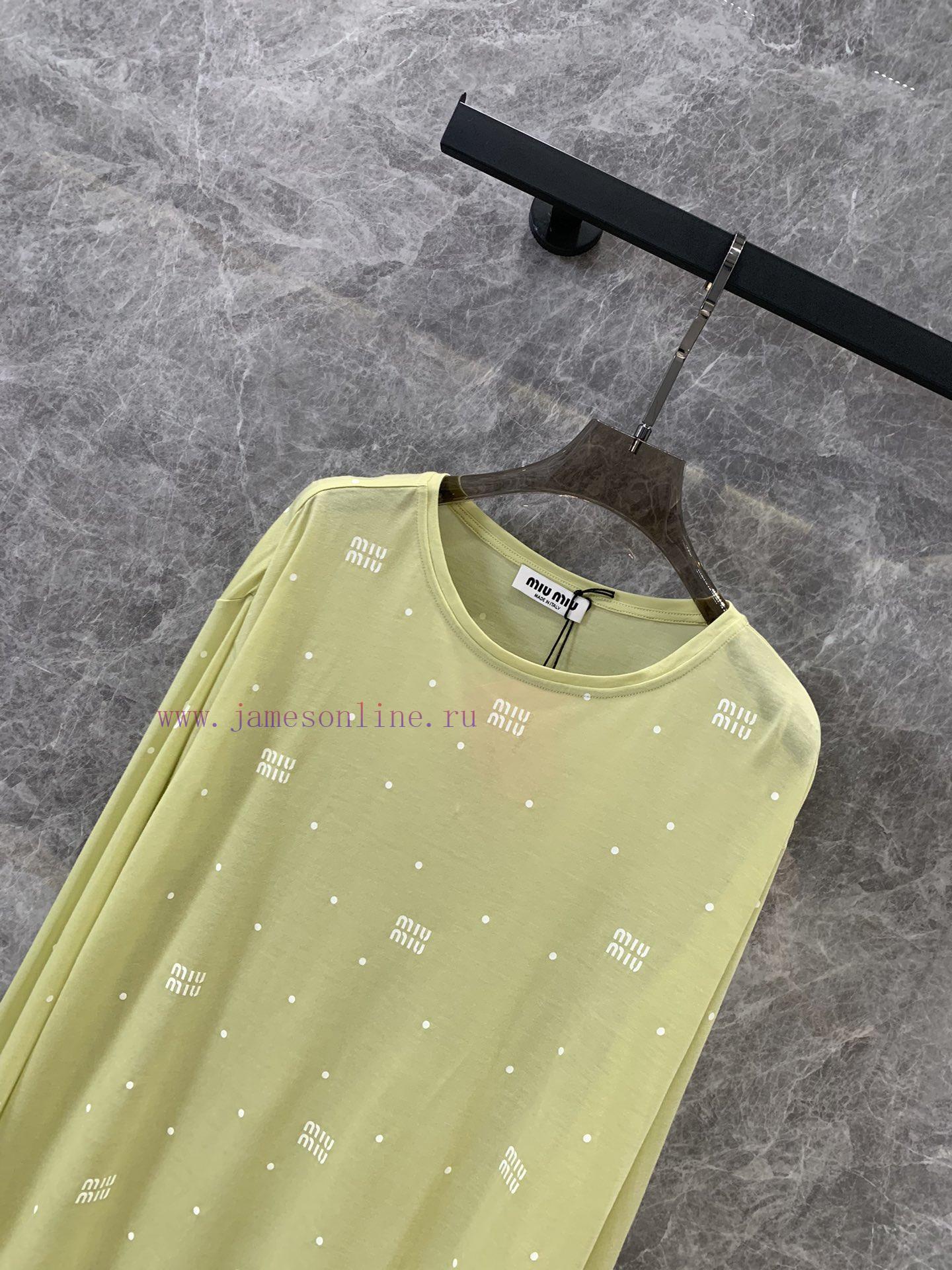 ZT57318 Miumi * 24SS Spring/Summer New Product Lightweight Logo Wave Dot Printed Sunscreen Base vsot1exe - Image 4