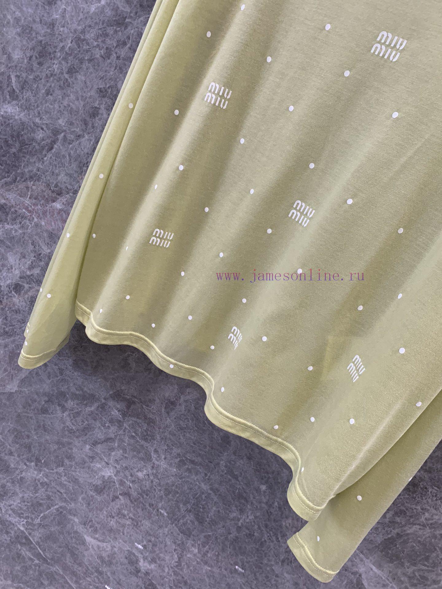 ZT57318 Miumi * 24SS Spring/Summer New Product Lightweight Logo Wave Dot Printed Sunscreen Base vsot1exe - Image 6