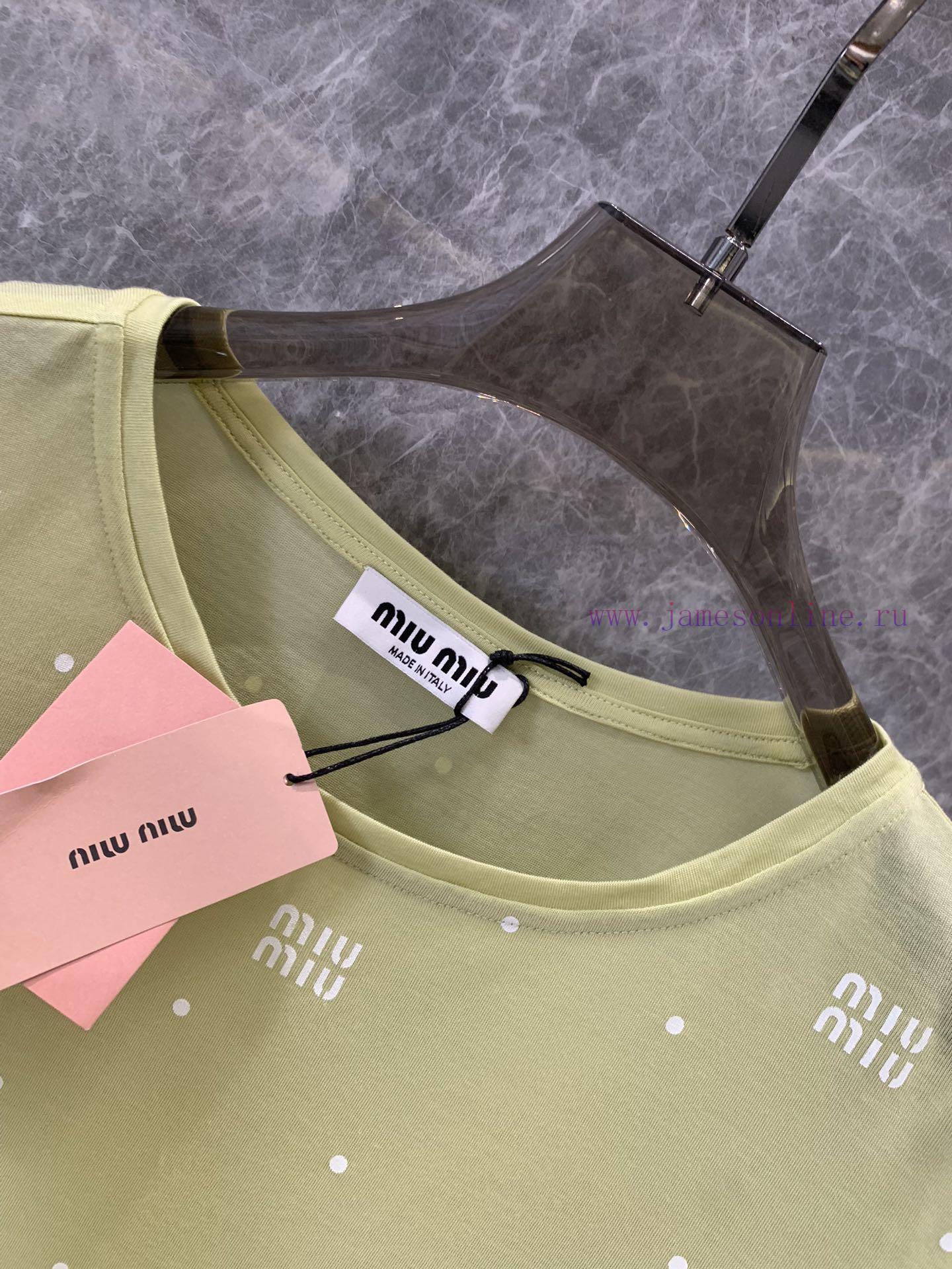 ZT57318 Miumi * 24SS Spring/Summer New Product Lightweight Logo Wave Dot Printed Sunscreen Base vsot1exe - Image 7