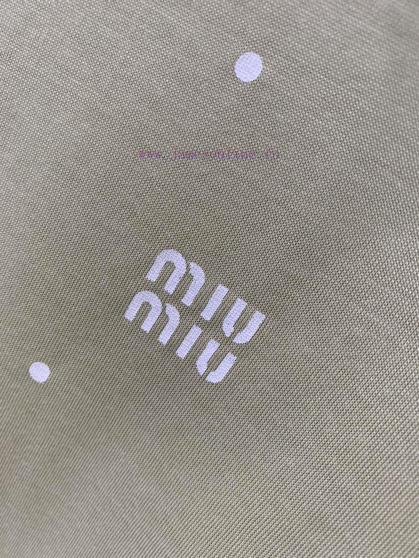 ZT57318 Miumi * 24SS Spring/Summer New Product Lightweight Logo Wave Dot Printed Sunscreen Base vsot1exe - Image 8