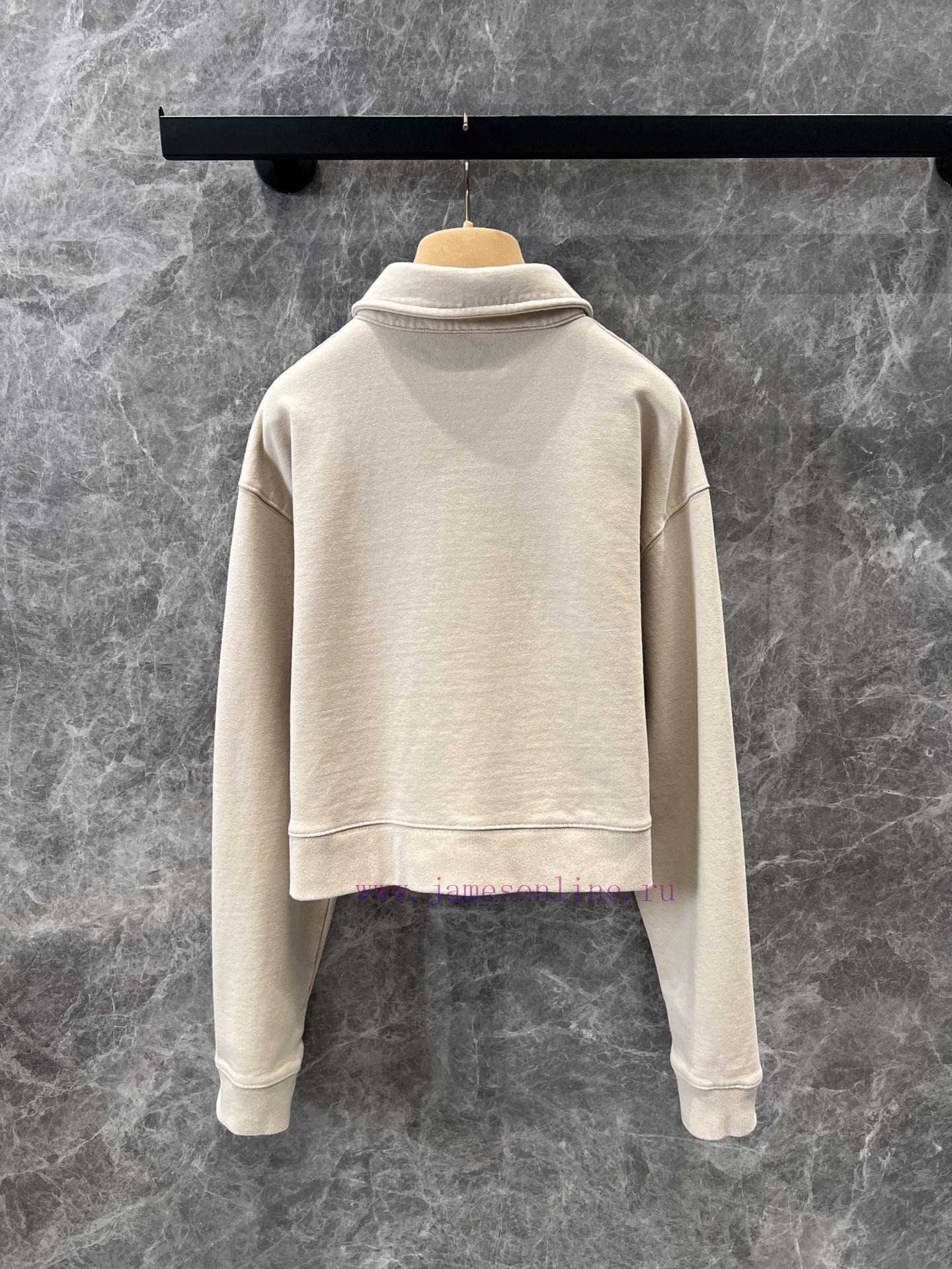 ZT60112 Miumi * 25Ss Early Spring New Embroidered Logo Letter Cotton Polo Sweatshirt+Shorts Set 481n29ed - Image 3