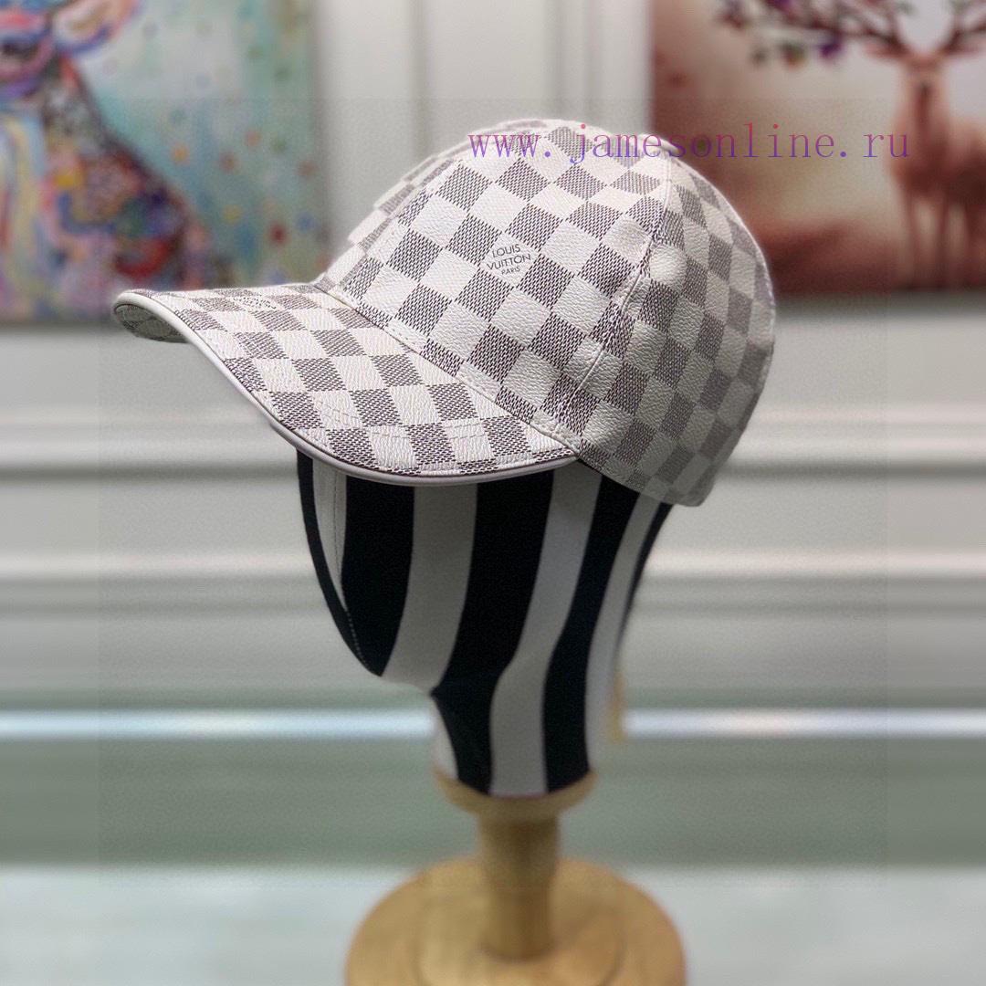 Comes with packaging bag, LV Louis Vuitton classic single baseball cap, classic PU white grixa5jhjmo