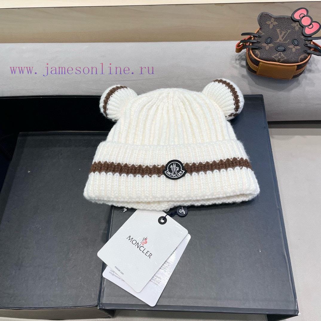 Monster Cute Bear Ears Striped Knitted Hat for Children, Warm and Versatile in Autumn and Wireypuq5x - Image 2