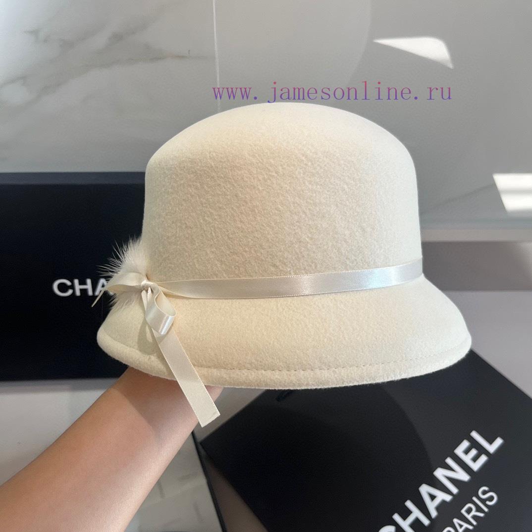 Miumiu autumn and winter new woolen hat, wool basin hat, 100% wool fabric, black and white cn1dvl4dk - Image 2