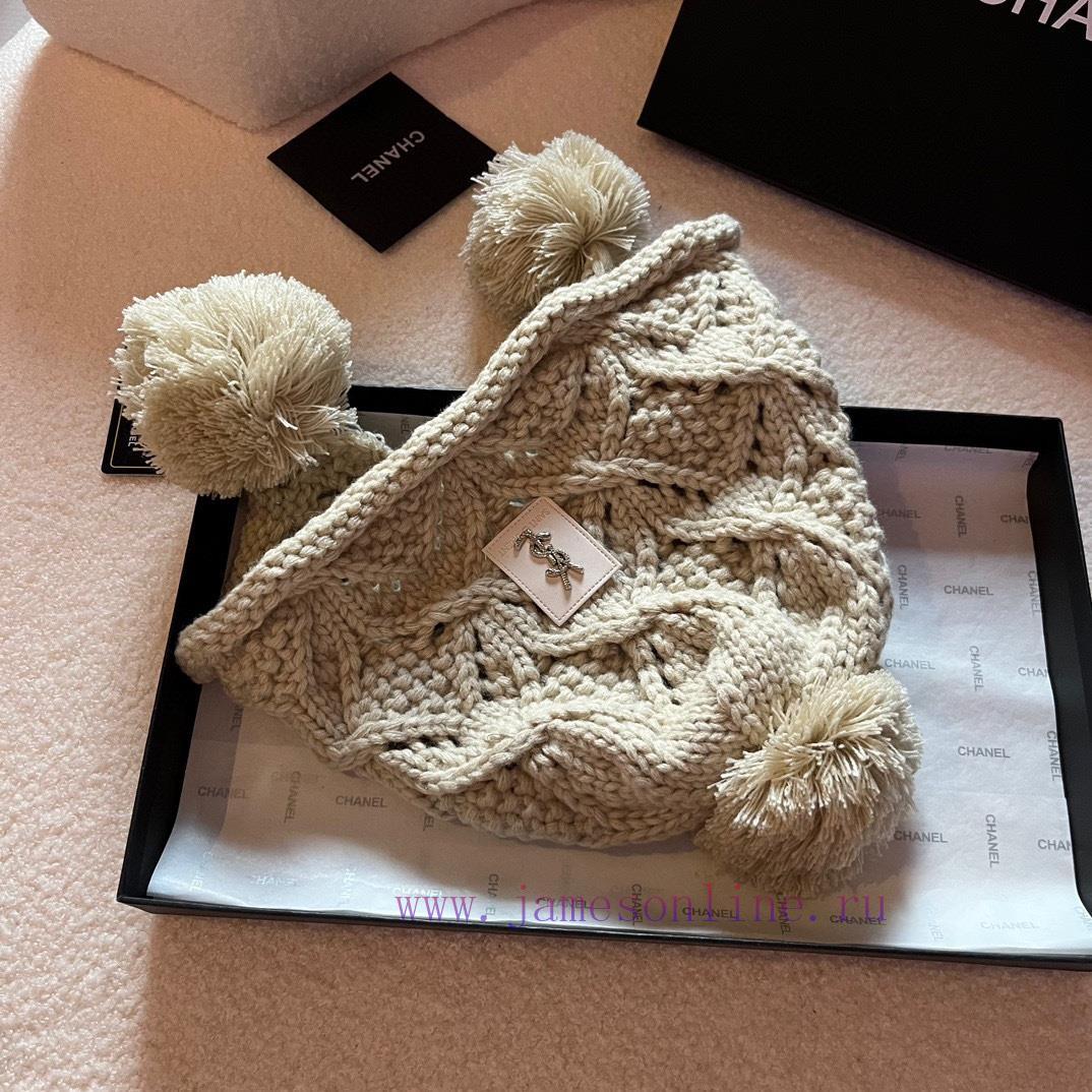 YSL Saint Laurent Autumn/Winter Ear Protection Hat, Warm Knitted Cold Hatilrvegmb - Image 6