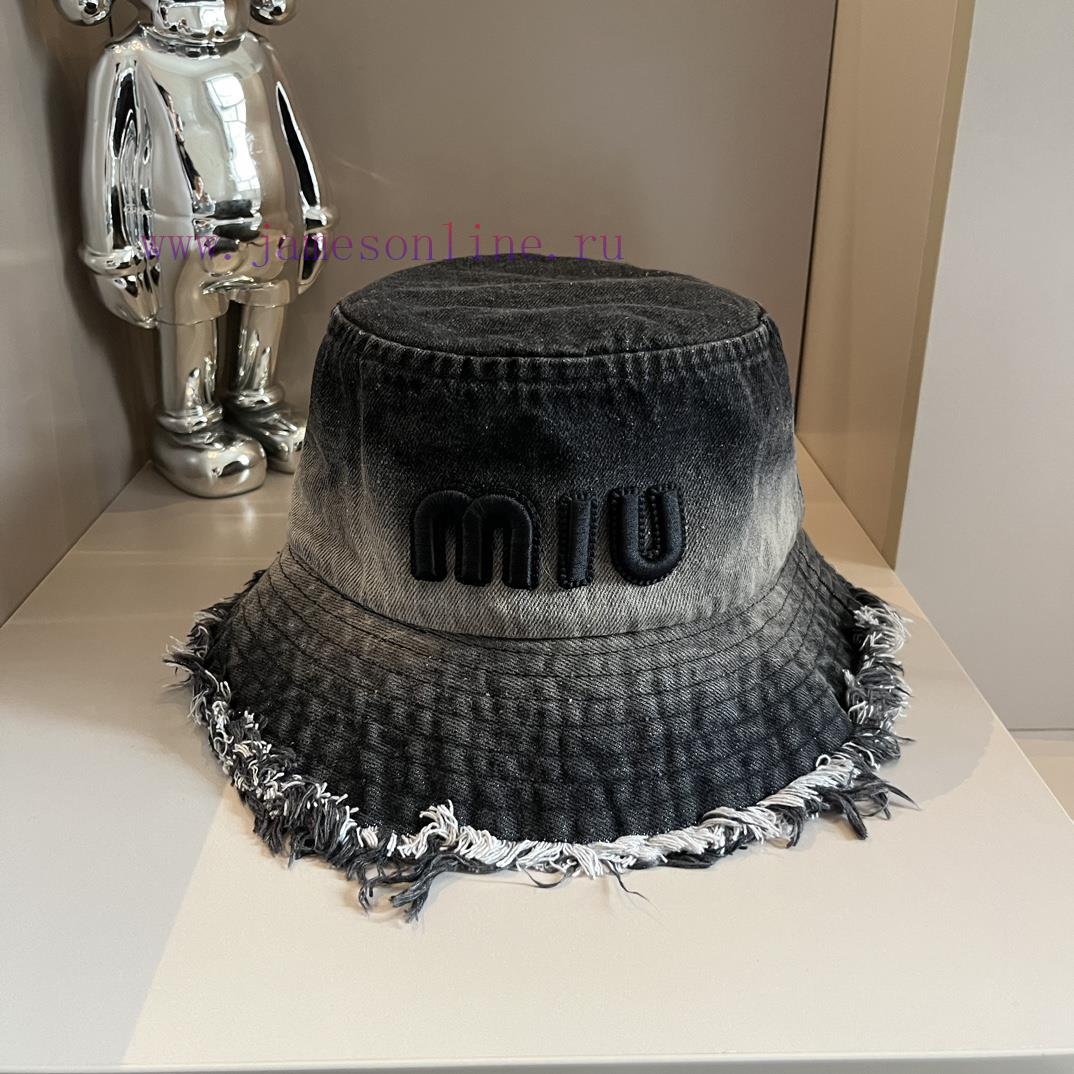 MiuMiu new denim fisherman hat, head circumference 57cmz1593hik - Image 2
