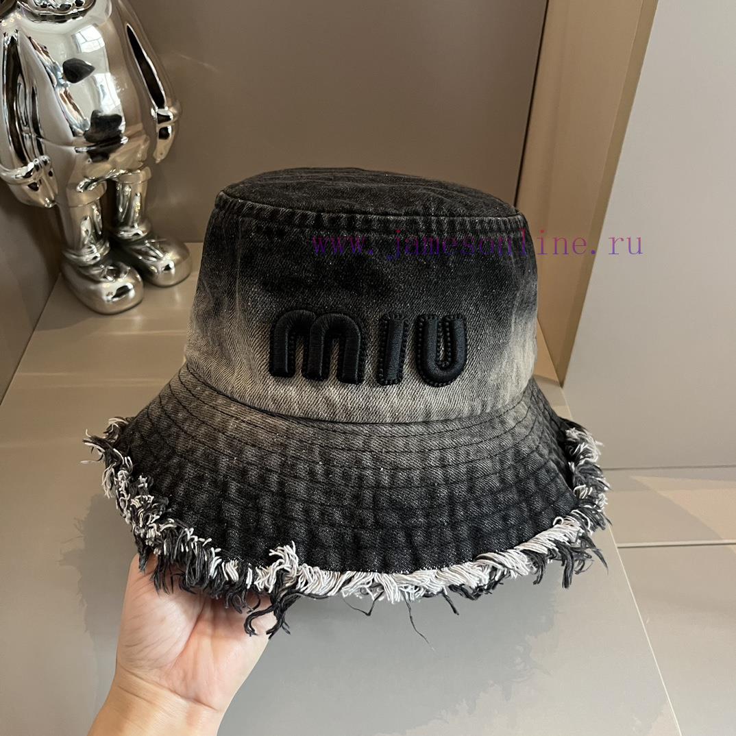 MiuMiu new denim fisherman hat, head circumference 57cmz1593hik - Image 4