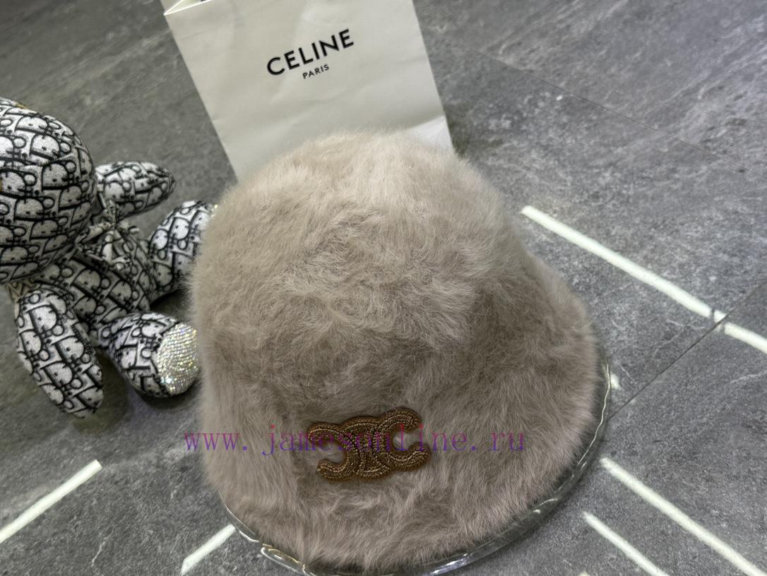 Celine's popular rabbit fur fisherman hat904ob9to - Image 6