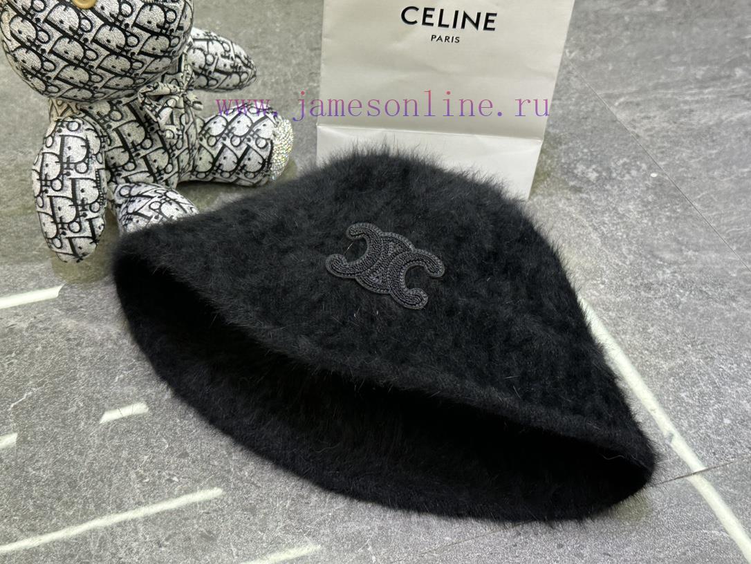 Celine's popular rabbit fur fisherman hat904ob9to - Image 8