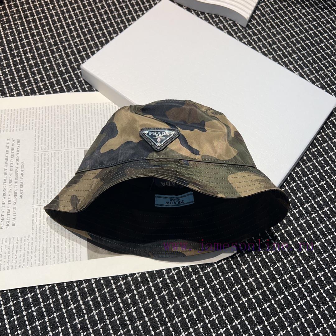 Prada Fisherman's Hat 2024 Summer Latest Camouflage Fisherman's Hat, Each Style is Versati7h698x7n