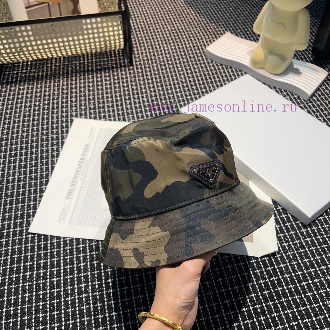 Prada Fisherman's Hat 2024 Summer Latest Camouflage Fisherman's Hat, Each Style is Versati7h698x7n - Image 6