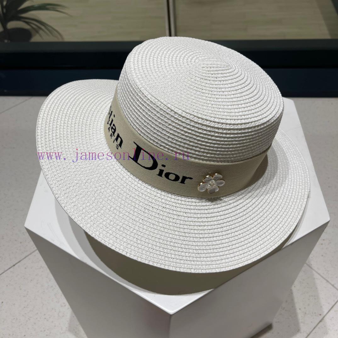 DIOR 2022 new straw woven sunshade hat basin hat 🤩 Beach style, simple and elegant, versatilbdhwrrw8 - Image 7