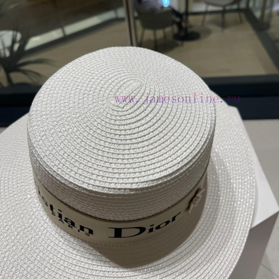 DIOR 2022 new straw woven sunshade hat basin hat 🤩 Beach style, simple and elegant, versatilbdhwrrw8 - Image 8