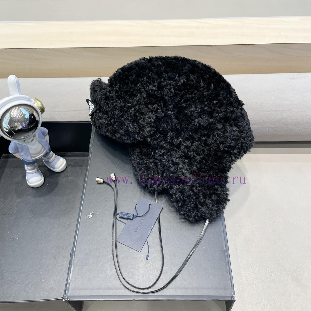Prada lambhair ear protection hat, Lei Feng hat, warm flying hat, children's autumn and wintpv1evyn5 - Image 2