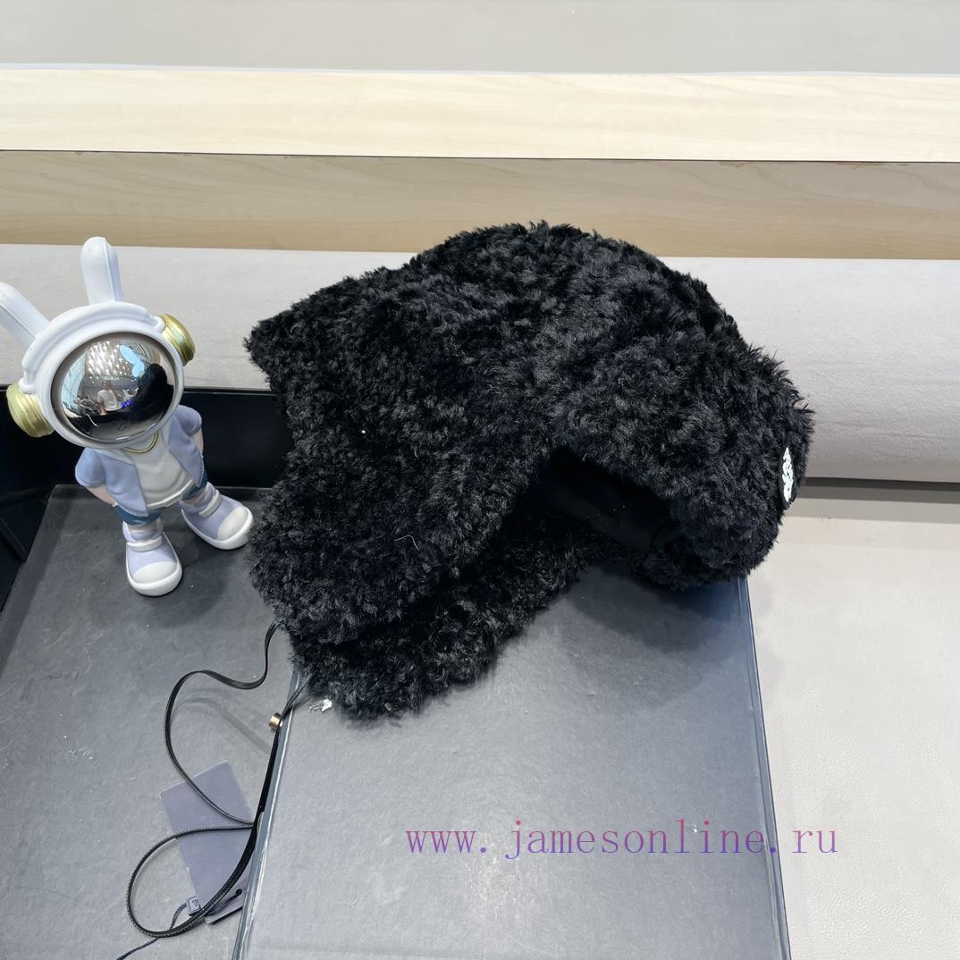 Prada lambhair ear protection hat, Lei Feng hat, warm flying hat, children's autumn and wintpv1evyn5 - Image 3