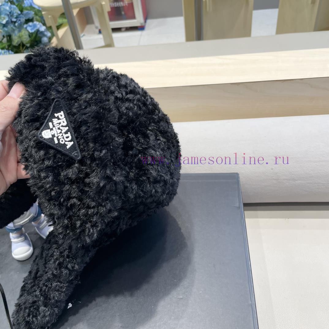 Prada lambhair ear protection hat, Lei Feng hat, warm flying hat, children's autumn and wintpv1evyn5 - Image 4