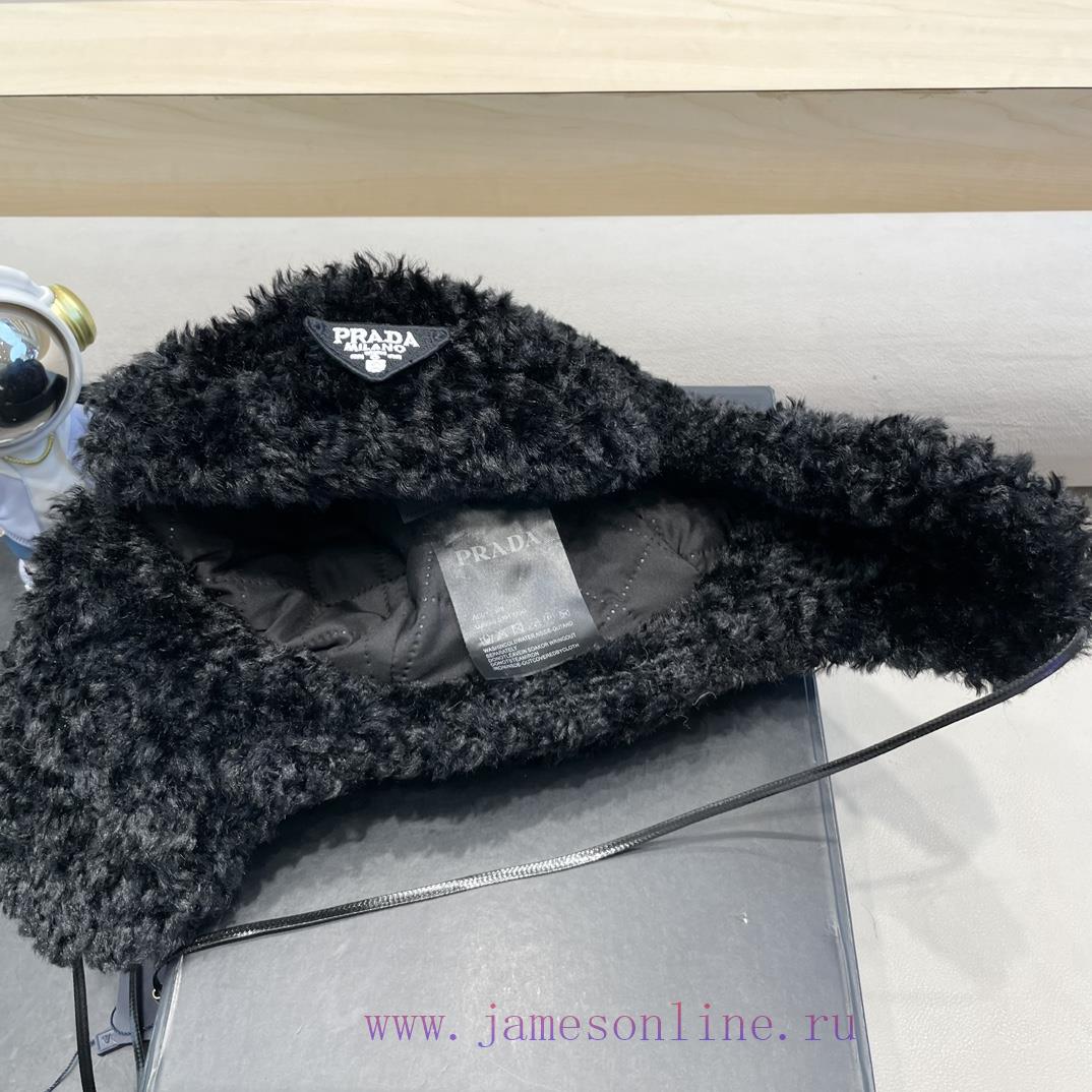 Prada lambhair ear protection hat, Lei Feng hat, warm flying hat, children's autumn and wintpv1evyn5 - Image 8